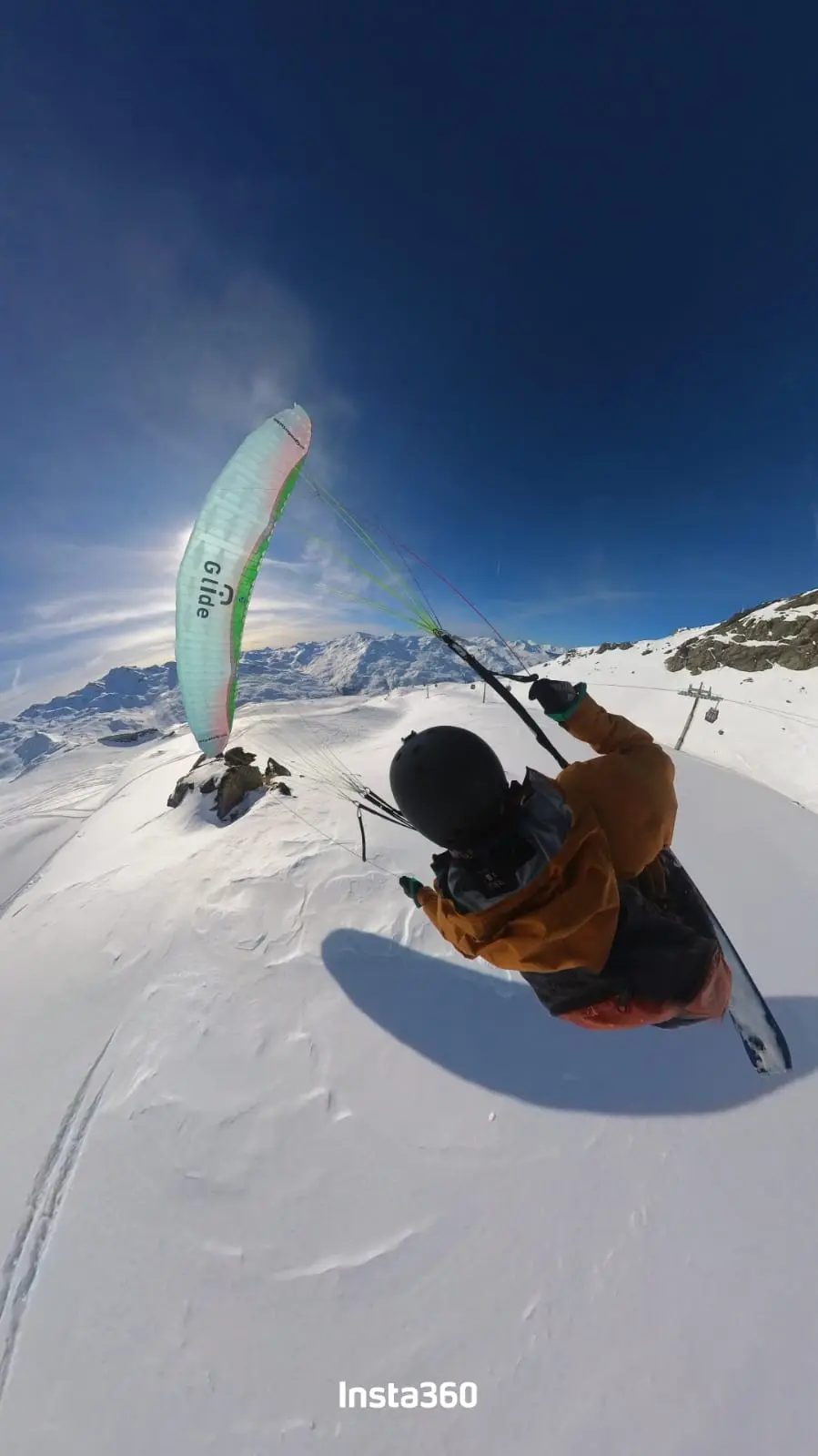 PArapente a ski les Saint MArtin de Belleville